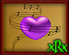 3D Music Heart Purple