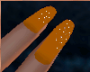 Orange Sparkle Nails