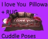 I Love U Pillows + Rug