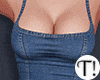 T! Ruffle Dk Blue/Tatt