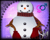 !PS Snowman Scarf RED