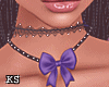 Purple Bow Neckalces
