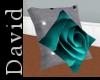 Teal and Silver Cushions