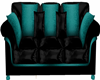 Teal/Blk Lounge Couch