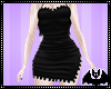 Black Striped Lace Dress