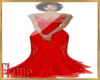 Designer red gown diamon