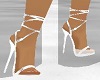 Strappy White Heels