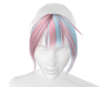 Pink blue bangs