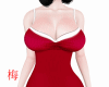 梅 red bodysuit
