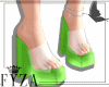 F! Lurex Sandal Green
