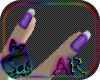 AR Purple Sparkle Nails