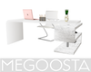 Glass Top Marble Desk