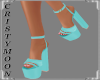 *CM*MARY HEELS - TEAL