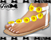 Yellow Daisy Sandals