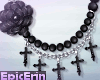 [E]*Black Cross Necklace