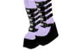 gothic heart purp boot