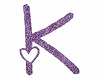 Letter K Purple
