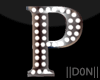 P letters signage lamp