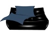 3 Blue Couch Pillow