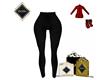 FREEJA PANTS REDNBLK