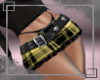 Plaid  Skull Skirt Yello
