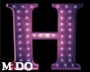 M! H Pink Letter Neon