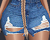 Blue Ripped Jean Skirt