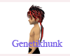 Punk Black Red Ponytail