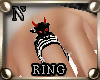 "Nz Ring Skull Horns 3D