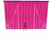 Animated curtains pink