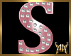 Marquee Letter S Pink