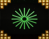 Neon green lights room