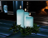 3 lt.Blue table Candles