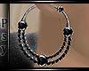 P" Obsidian Earrings