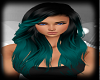 Sheryl Black Teal Fade