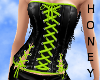 *h* Leather Corset Lime