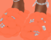 Orange Bubble Slippers