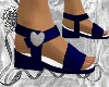 Kid Blue Velvet Sandals
