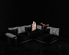 Blk/Sliver Chat Sofa