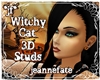 *jf* Witchy Cat Studs O