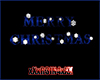 Blue Merry Xmas Letters