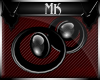 !Mk! Black Sphere Earing