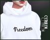[C] White Freedom Hoody