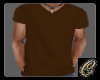 Brown V-Neck Tee Shirt