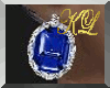 [KL]Sapphire oval earrin