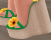 Wedge Heels +Flowers v01