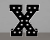 Black Letter X Sign