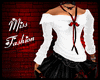 [Miss] White & Red Shirt