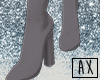 A! Grey Suede Knee Boots