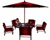 KCL Red Patio Table